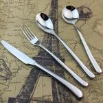 Silver Stainless Steel Cutlery Dinner Knife / Fork / Spoon High-grade Banquet