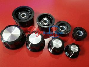 China Large Boss Style Amplifier Control Knobs Plastic Fluted Black Turning Knob wholesale