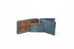 Saffiano Leather Polybag Womens Plaid Wallet , 10x8.5cm Clutch Leather Wallet