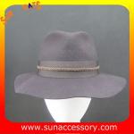 2255 Sun Accessory customized fashion winter wool felt fedora hats ladies
