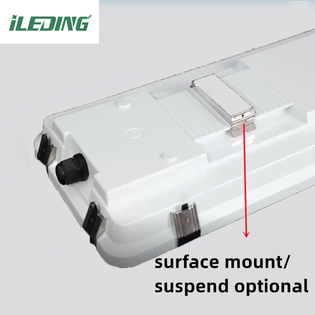 PC 4FT IP67 180W 155W 135W 105W Industrial Garage Vapor Tight Led High Bay Fixture
