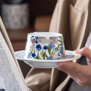 China 250ml Porcelain Cup Latte Mugs Ceramic Tasse Taza Cafe Coffee Occasion Business Gifts wholesale