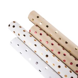 China Anti Scratch Dots Wrapping Paper Recyclable Wood Pulp Paper For Flower / Gift Package wholesale