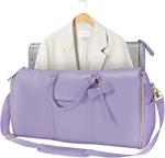 PU Leather Women Travel Luggage Bag With Shoe Pouch Hanging Suitcase