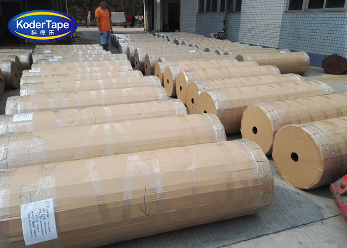 Acrylic Adhesive Tape Jumbo Rolls Yellowish Opp Water Based 36-90 Micron Thickness
