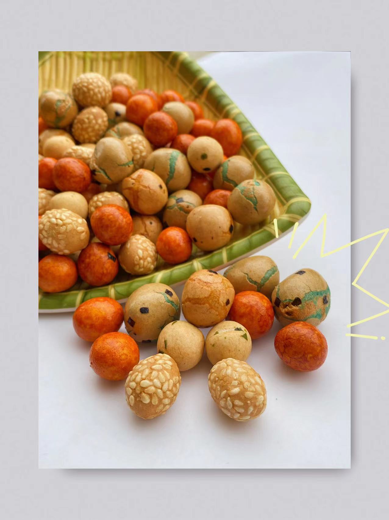 Crispy Roasted Sesame peanut ball snack Mixed Peanuts Crackers