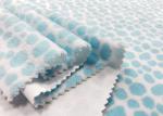 210GSM 100% Polyester Velvet Fabric Fleece Material Blue Leopard Print