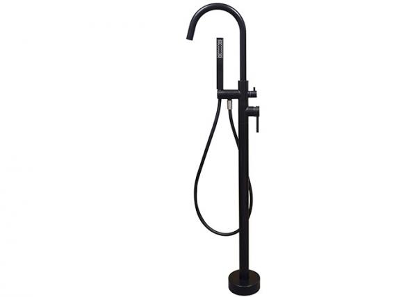 Quality Luxury Floor Mounted Free Standing Bathroom Tub Mixer Tap Faucet W/Hand Shower for sale