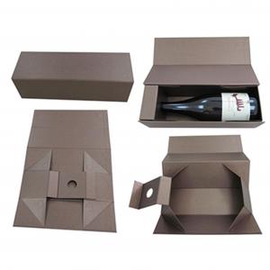 China Collapsible / Foldable Paper Gift Box C1S Paper Wine Boxes wholesale