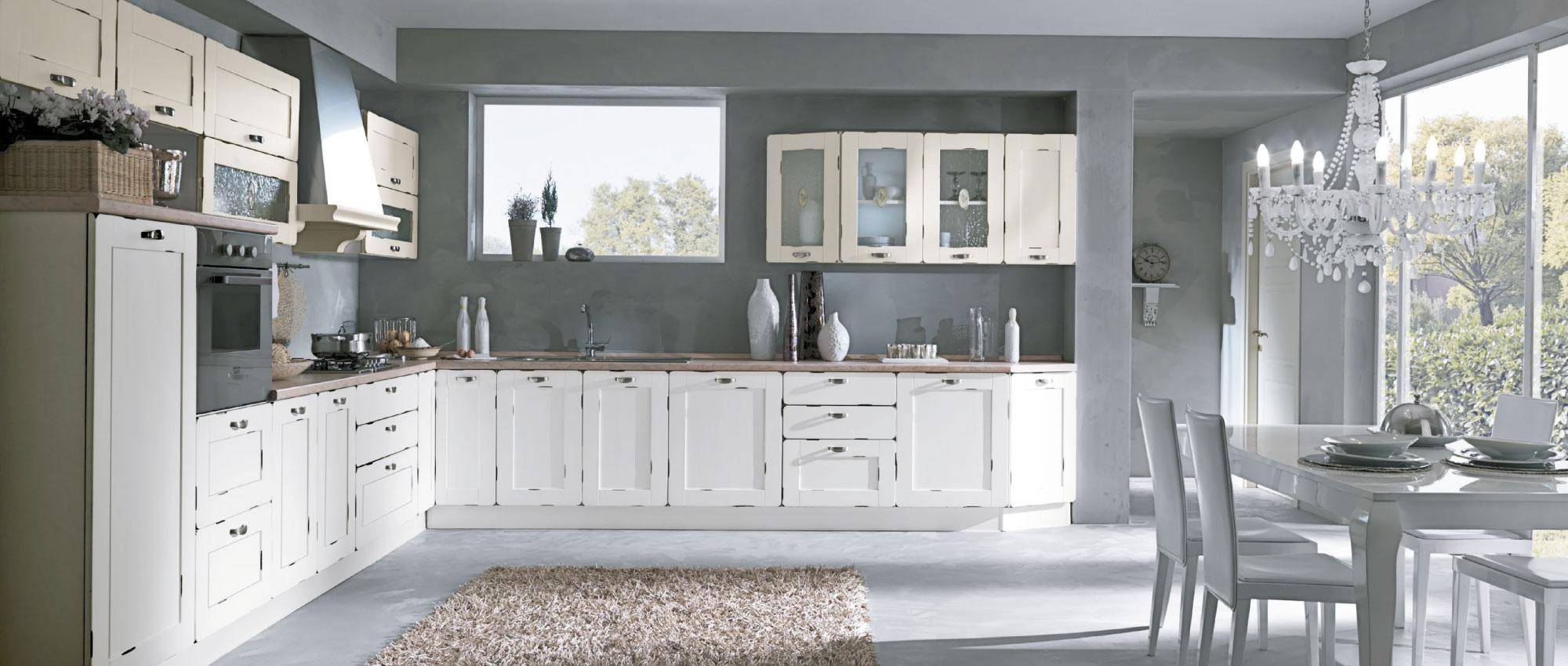Italian Kitchen Furniture Design Featuring Solid Wooden Cabinet and Blum Hardware