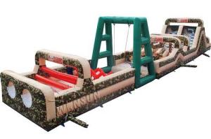 China Outdoor Inflatable Sports Games , Boot Camp Inflatable Obstacle Course wholesale