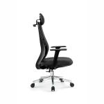 Adjustable Headrest Ergonomic Office Chair with Stainless Steel Backrest and