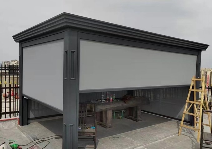 Outdoor Gazebo Patio Aluminium Pergola With Sides Aluminum Louvered Pergola