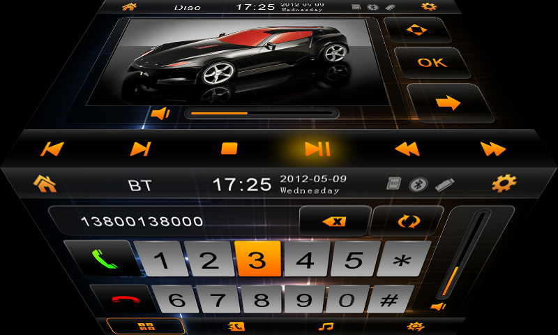ouchuangbo A2DP Sat Nav for Toyota Corolla 2006-2011 with RDS Radio GPS digital touch screen MP3 CD player OCB-8010