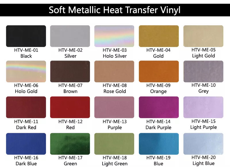 Flexible Deco Metallic Reflective Heat Transfer Film HTV For Fabrics