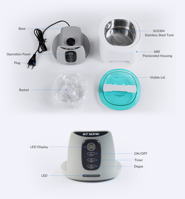 750ml Ultrasonic Sound Waves Ozone Fruit And Vegetable Washer