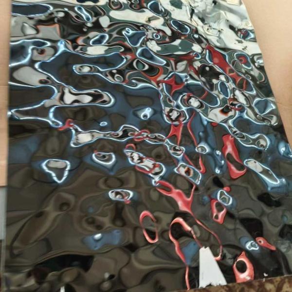 304 201 Middle Wave Mirror Water Ripple Stainless Steel Decorative Panel 0.5