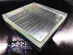 China Abrasion Resistant Cladding Amber 6.5mm Laminated Glass Wire Mesh wholesale