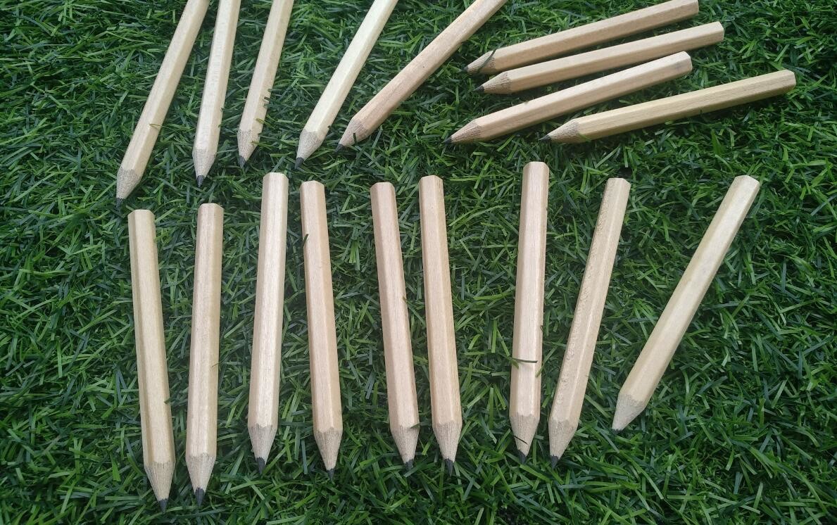 hexagon golf pencil , Hexagonal golf pencil , golf pencil , wooden pencil eraser , wood golf pencil