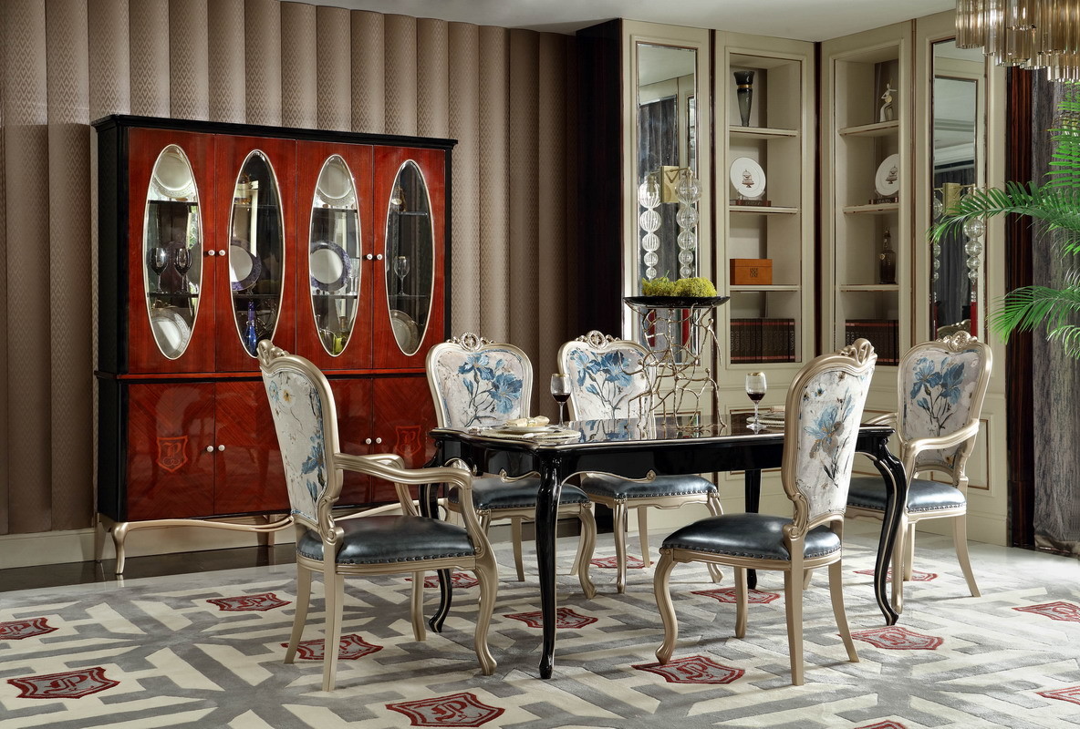 Luxury Villa house office Furniture Ebony wood Book cabients and Reading desk in glossy painting with Writing chairs