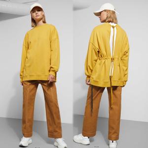 China Fall Clothing Women Open Back Crewneck Blanket Sweatshirt wholesale