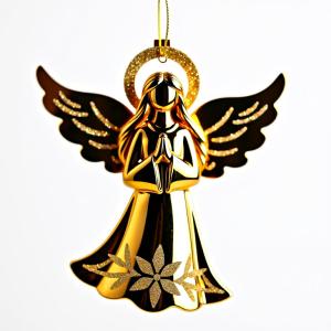 China Celebrate Season With Shimmering Serenity Golden Angel Ornament For Business Promotion Gifts wholesale
