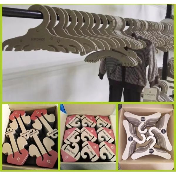 Custom Paper Pants Hangers with Glossy Lamination UV Coating and Matt Lamination for Skirt Display