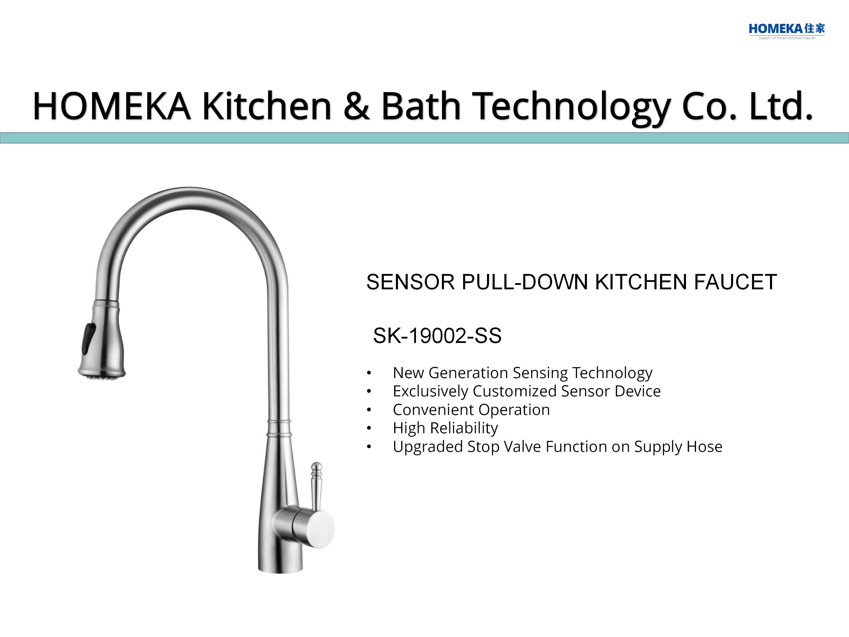 Innovation Sensor Smart Kitchen Faucet SUS304 Solid Stainless Steel Taps