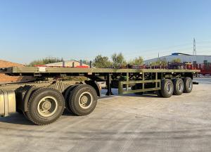 China Flatbed Semi-trailer For 20ft/40ft Container Transportation wholesale
