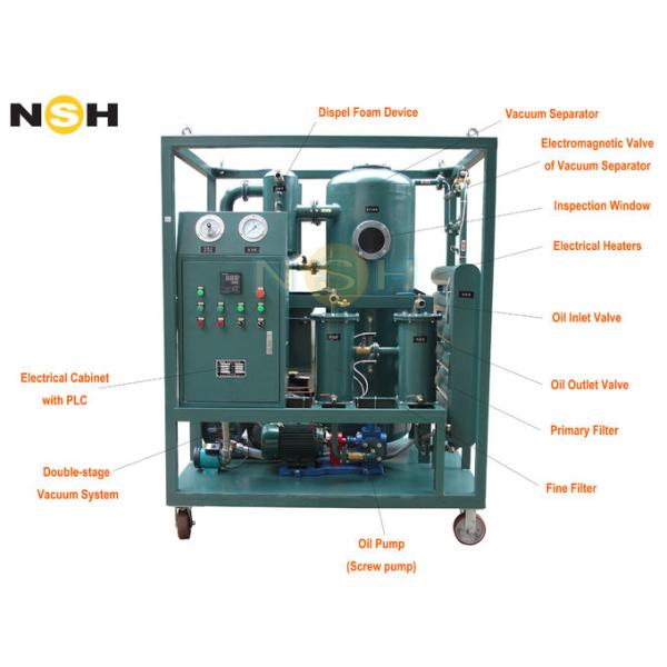 Insulating Vacuum Oil Purifier Double Stage Automatic 150KW With Enclosure