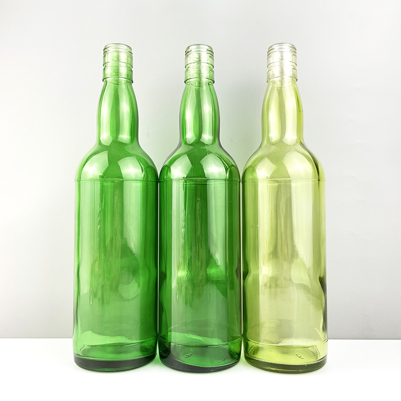 Body Material Glass 750ml Clear Round Olive Oil Bottle for Dispensing and Storage