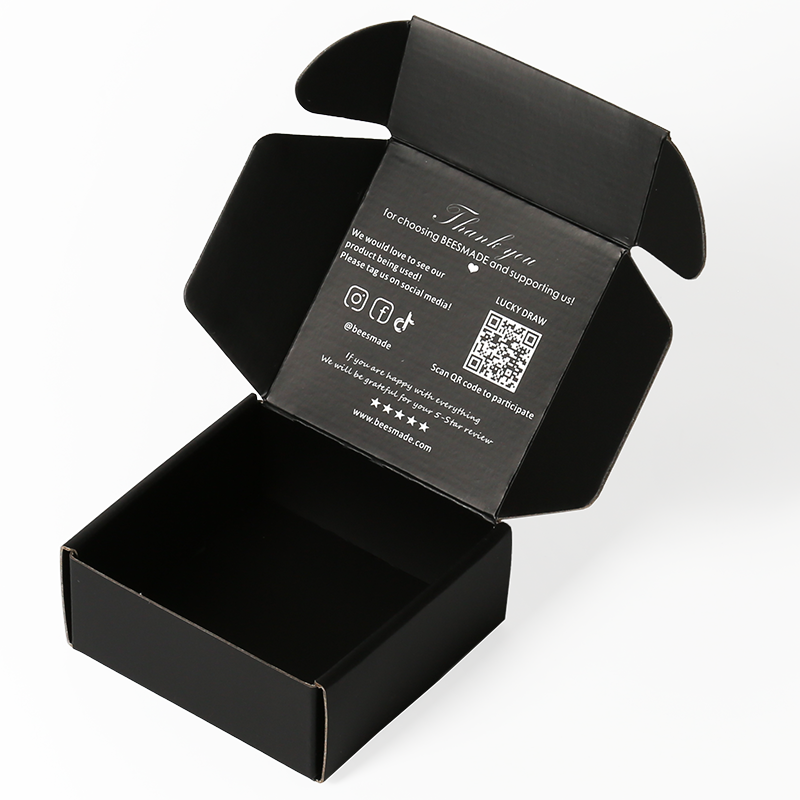 Custom Shipping Mailer Boxes Black Inside And Outside Lipstick Paper Box Packaging