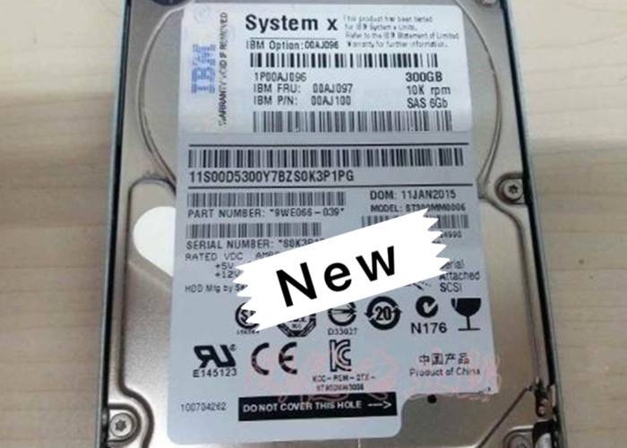 00AJ096 00AJ097 00AJ100 IBM Hard Disk 300G 10K SAS X3650M5 X3850X6 1 Year Warranty