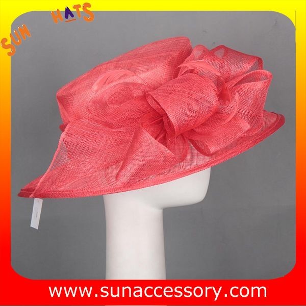 Elegant design sinamay Church hats for lady with assorted colors ,trendy Sinamay wide brim church hat from Sun Accessory