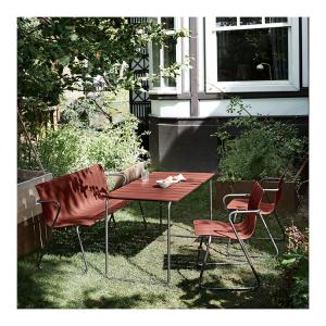 China Outdoor Furniture AJUNION Steel Plastic Wood Patio Chair Loveseat Garden Bench Armchair wholesale