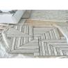 Whit	Marble Mosaic Tile , marble mosic floor tile 10mm Thickness 302x302mm Sheet Size for sale
