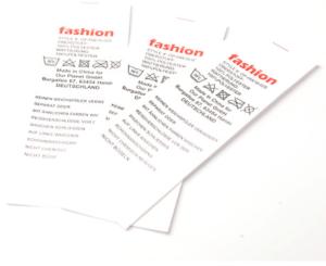 China Logo Printing RFID Care Label UHF Cotton Waterproof Battery Free wholesale