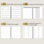Green Color ECO Friendly Academic Planner , Poprun Large Size 2023 Custom