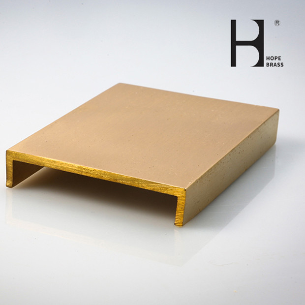 Moisture Proof Brass U Profile , 2m Long Copper Tile Capping Trim