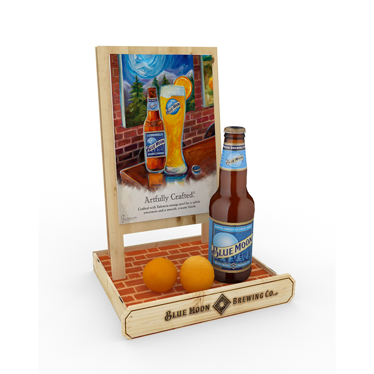 Wallmount Wine Display Stand Stylish Beer Bottle Holder Utility Glorifier For Supermarket
