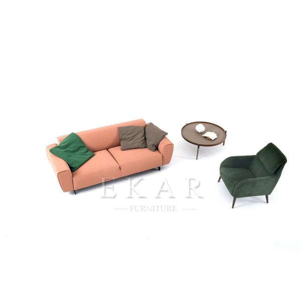 Modern 3 Seater Fabric or Leather Living Room Sofa