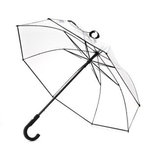 China ABS Handle 47 Inch Clear Umbrella Large Auto Open Windproof wholesale