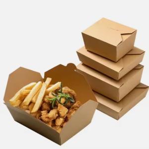 China Leak Proof Kraft Paper Lunch Boxes For Parties Freezer Safe Eco Friendly wholesale