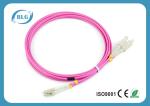 Pink Mode Conditioning Fiber Optic Patch Cables , PC Fiber Optic Patch Cables