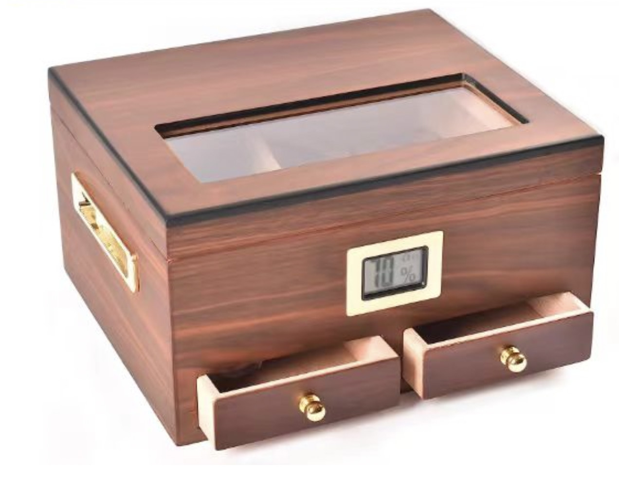 Insect Control Spanish Cedar Wood Cigar Box / Cigar Case Moisturizing And Breathable