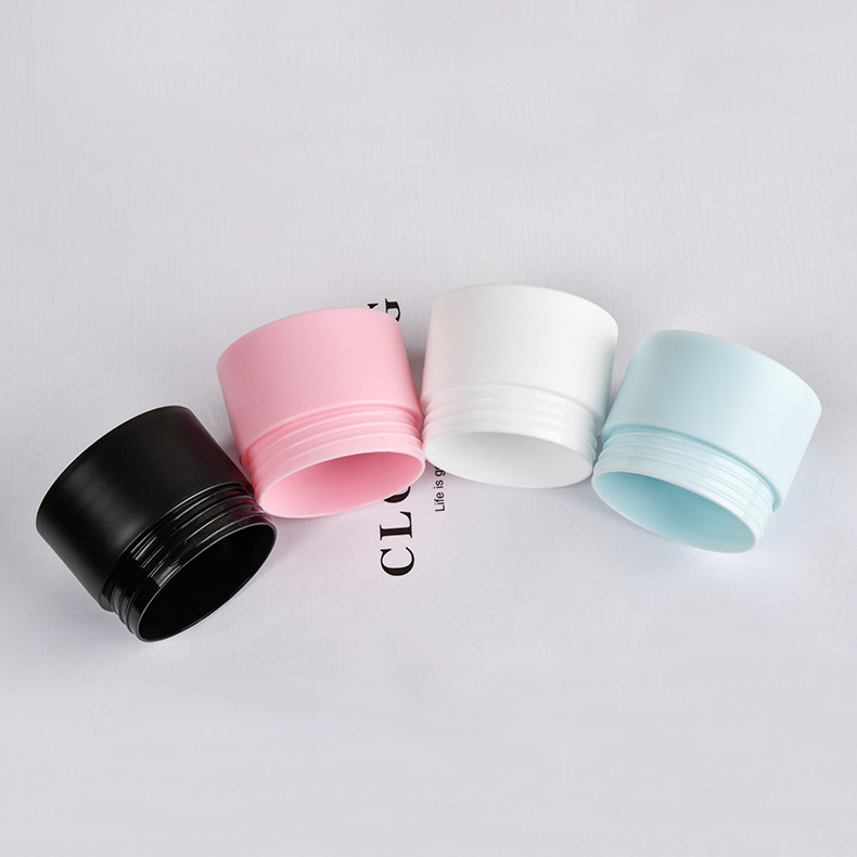 PP Double Wall Round Jar for Face Cream Sample 3g5g10g15g30g Black White Blue Pink Matte Custom Empty Plastic Nail Gel Jar