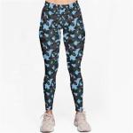 Colorful Geometric Kente Symbols African Art Print Leggings High Yoga Waist