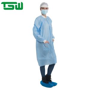 China Individually Wrapped Disposable SMS Nonwoven Lab Coat wholesale