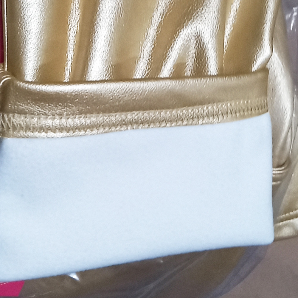 Gold Leather Booty Lifting Pants , Fur Lined Bum Lift Leather Trousers