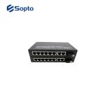 PoE Power Fiber Media Converter 1 Fiber Port 4 UTP Ports With Commercial